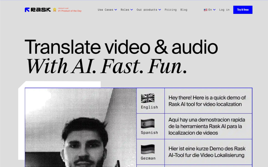 Rask AI：一键翻译，语音克隆，轻松制作多语言视频！-山海云端论坛